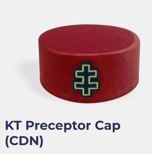 Red Velvet Knights Templar Preceptor Cap